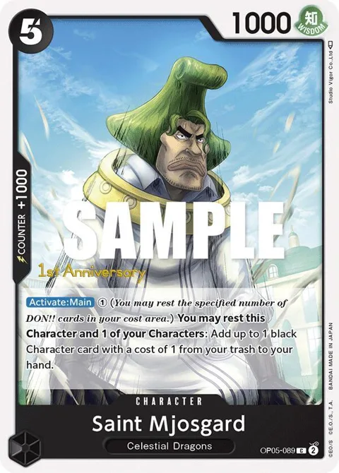 Saint Mjosgard OP05-089 Tournament One Piece card from Awakening of the New Era: 1st Anniversary Tournament Cards