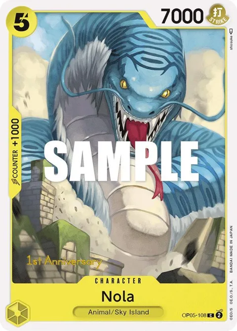 Nola OP05-108 Tournament One Piece card from Awakening of the New Era: 1st Anniversary Tournament Cards