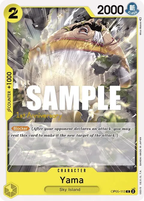 Yama OP05-113 Tournament One Piece card from Awakening of the New Era: 1st Anniversary Tournament Cards