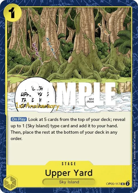 Upper Yard OP05-117 Tournament One Piece card from Awakening of the New Era: 1st Anniversary Tournament Cards