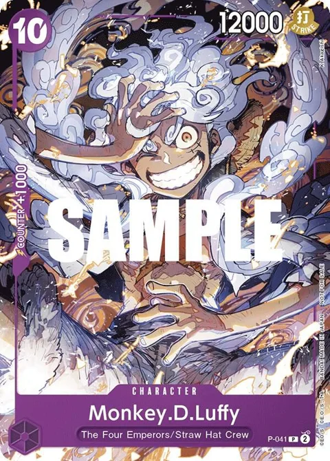Monkey.D.Luffy P-041 Promo One Piece card from One Piece Promotion Cards
