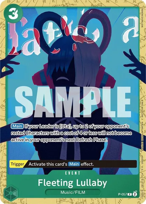 Fleeting Lullaby Starter Deck 11: Uta Deck Battle P-057 One Piece card from One Piece Promotion Cards