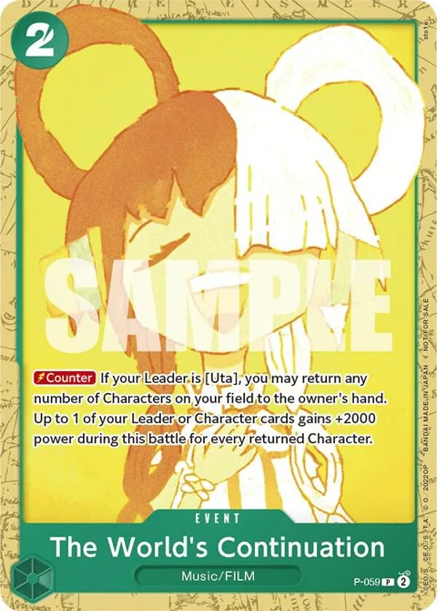 The World's Continuation Starter Deck 11: Uta Deck Battle P-059 One Piece card from One Piece Promotion Cards
