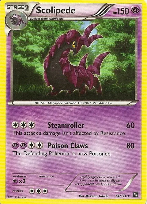 Scolipede - 54/114 Cracked Ice Holo #54/114 Holofoil Pokémon card from Blister Exclusives