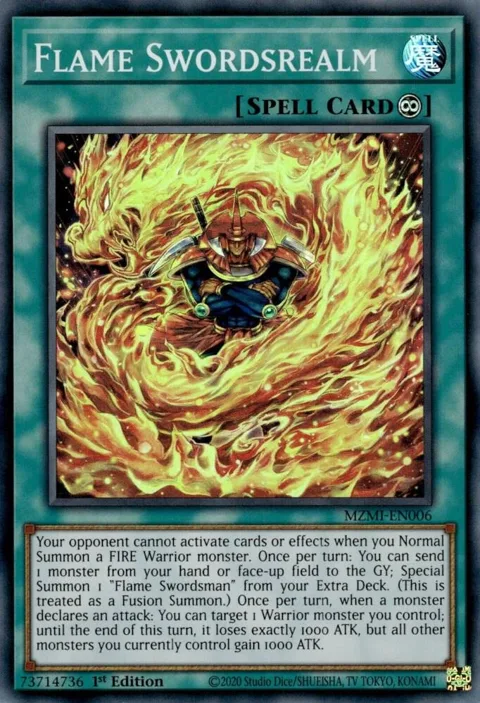 Flame Swordsrealm MZMI-EN006 Yu-Gi-Oh card from Maze of Millennia