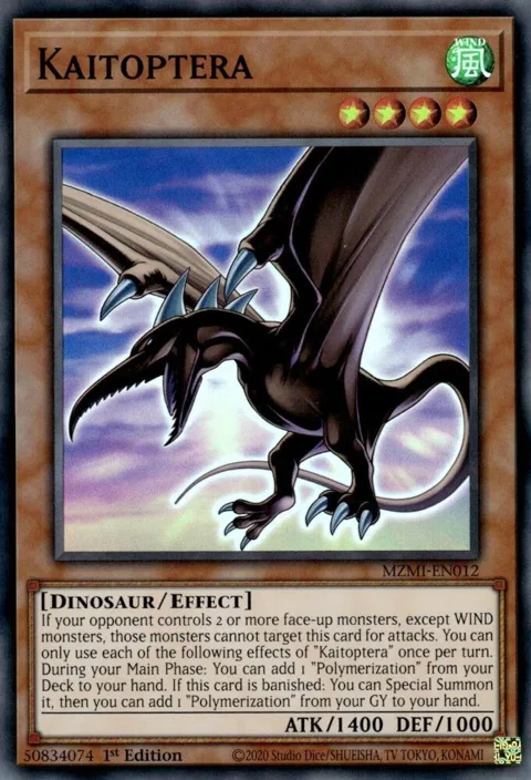 Kaitoptera MZMI-EN012 Yu-Gi-Oh card from Maze of Millennia