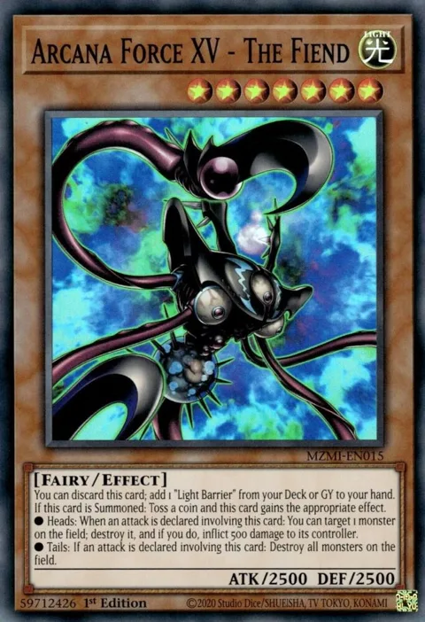 Arcana Force XV - The Fiend MZMI-EN015 Yu-Gi-Oh card from Maze of Millennia