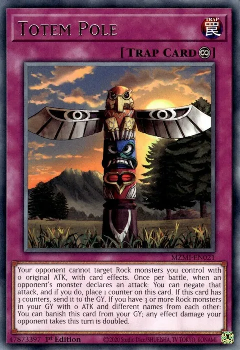 Totem Pole MZMI-EN021 Yu-Gi-Oh card from Maze of Millennia