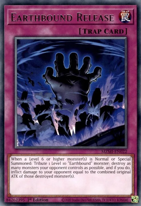 Earthbound Release MZMI-EN022 Yu-Gi-Oh card from Maze of Millennia