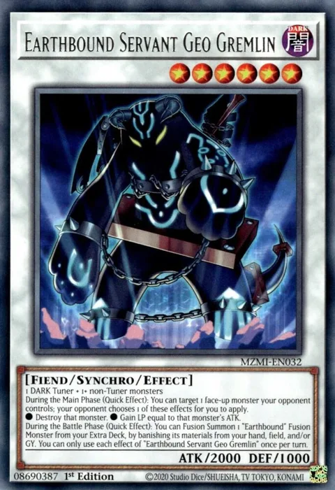 Earthbound Servant Geo Gremlin MZMI-EN032 Yu-Gi-Oh card from Maze of Millennia