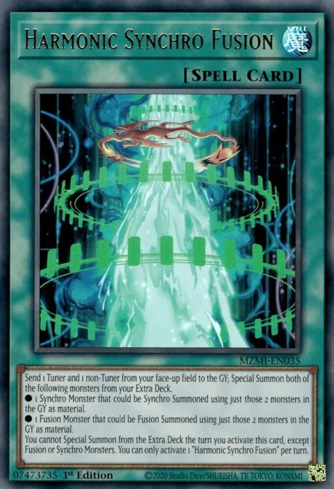 Harmonic Synchro Fusion MZMI-EN035 Yu-Gi-Oh card from Maze of Millennia