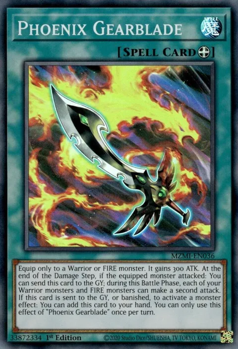 Phoenix Gearblade MZMI-EN036 Yu-Gi-Oh card from Maze of Millennia