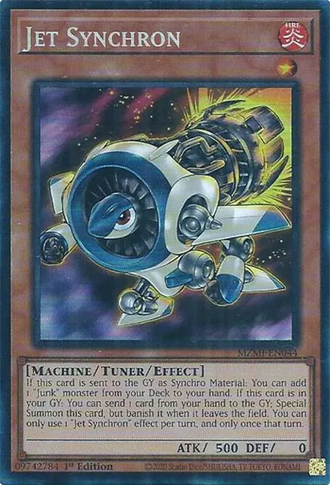 Jet Synchron Collector's Rare MZMI-EN044 Yu-Gi-Oh card from Maze of Millennia