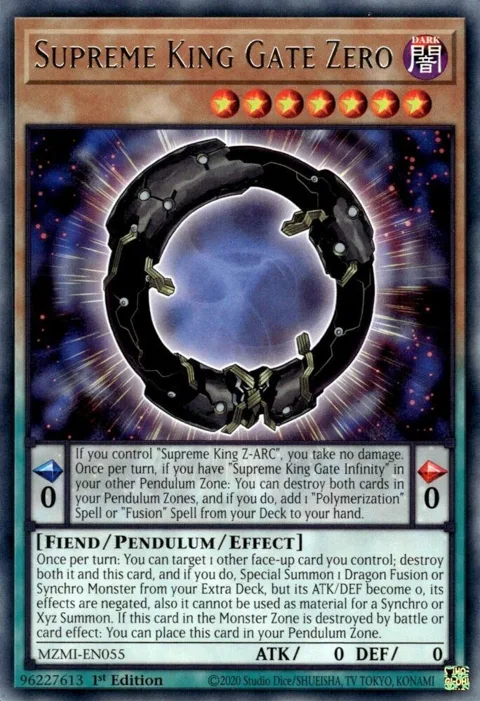 Supreme King Gate Zero MZMI-EN055 Yu-Gi-Oh card from Maze of Millennia