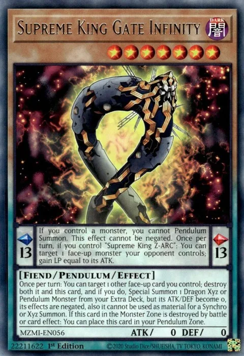 Supreme King Gate Infinity MZMI-EN056 Yu-Gi-Oh card from Maze of Millennia