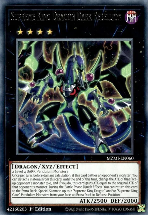 Supreme King Dragon Dark Rebellion MZMI-EN060 Yu-Gi-Oh card from Maze of Millennia