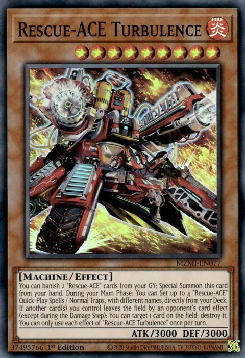 Rescue-ACE Turbulence MZMI-EN077 Yu-Gi-Oh card from Maze of Millennia