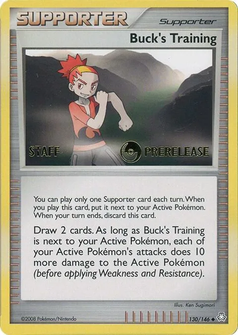 Buck's Training - 130/146 Prerelease [Staff] #130 Pokémon card from Miscellaneous Cards & Products