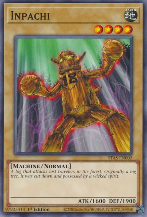 Inpachi STAS-EN002 Yu-Gi-Oh card from 2-Player Starter Set