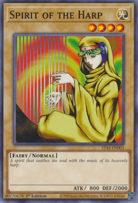 Spirit of the Harp STAS-EN003 Yu-Gi-Oh card from 2-Player Starter Set