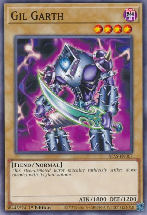 Gil Garth STAS-EN007 Yu-Gi-Oh card from 2-Player Starter Set