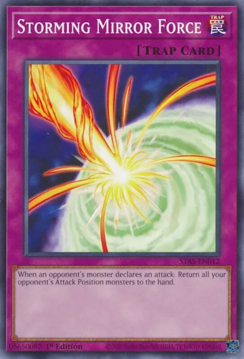 Storming Mirror Force STAS-EN012 Yu-Gi-Oh card from 2-Player Starter Set