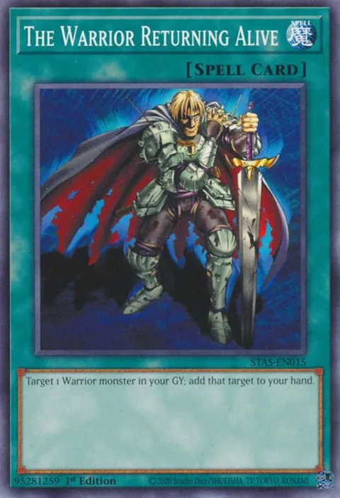 The Warrior Returning Alive STAS-EN015 Yu-Gi-Oh card from 2-Player Starter Set