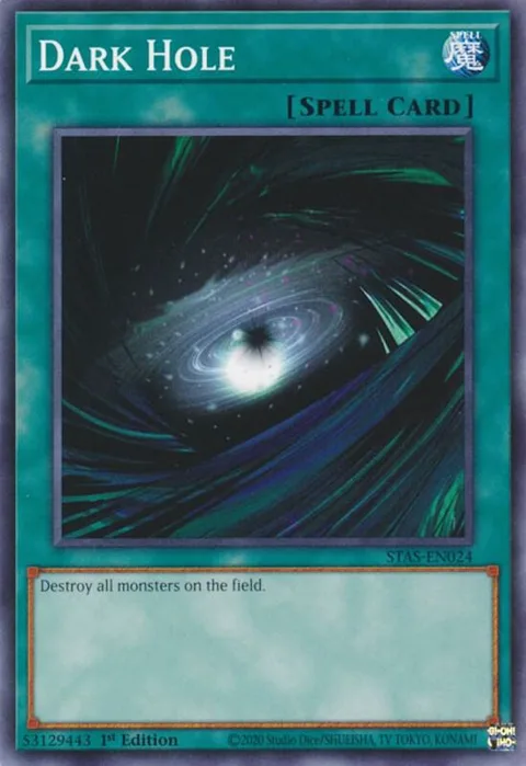 Dark Hole STAS-EN024 Yu-Gi-Oh card from 2-Player Starter Set
