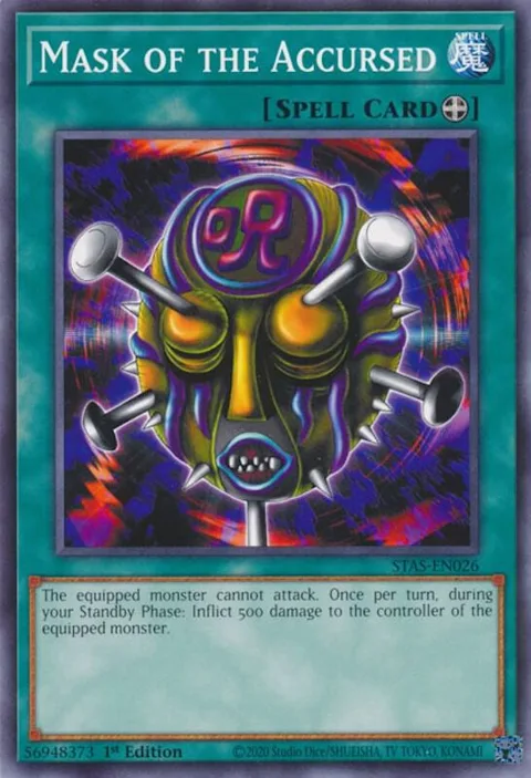 Mask of the Accursed STAS-EN026 Yu-Gi-Oh card from 2-Player Starter Set