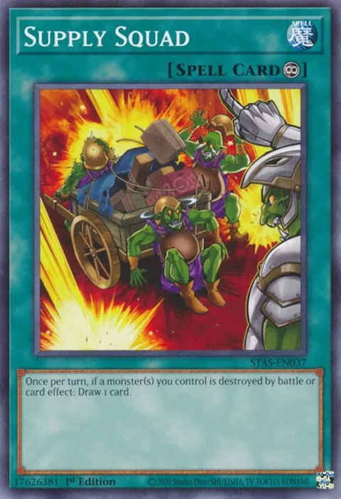 Supply Squad STAS-EN037 Yu-Gi-Oh card from 2-Player Starter Set