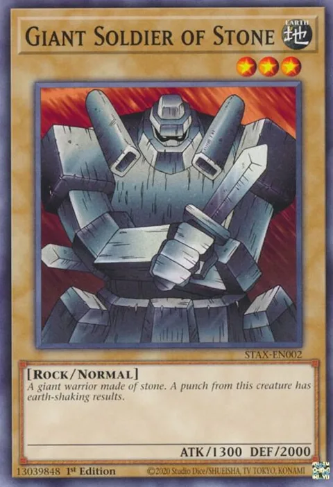 Giant Soldier of Stone STAX-EN002 Yu-Gi-Oh card from 2-Player Starter Set