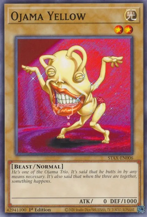 Ojama Yellow STAX-EN006 Yu-Gi-Oh card from 2-Player Starter Set