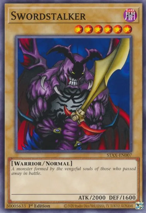 Swordstalker STAX-EN007 Yu-Gi-Oh card from 2-Player Starter Set