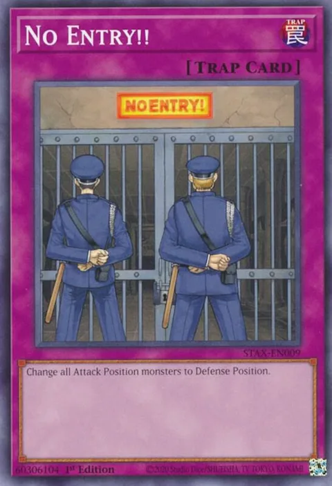No Entry!! STAX-EN009 Yu-Gi-Oh card from 2-Player Starter Set