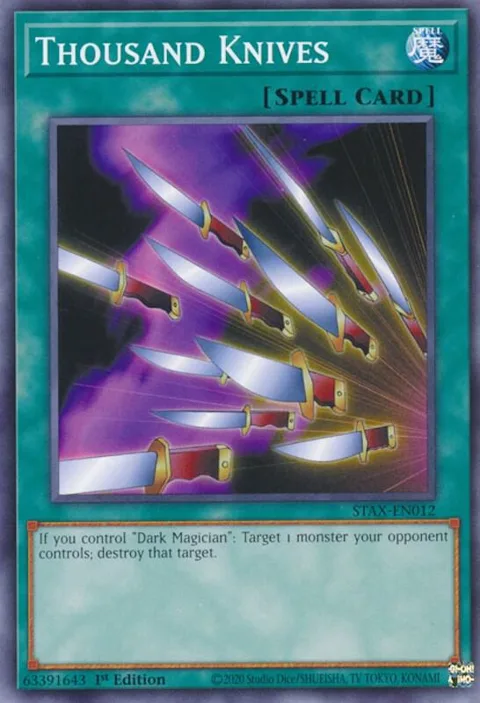 Thousand Knives STAX-EN012 Yu-Gi-Oh card from 2-Player Starter Set