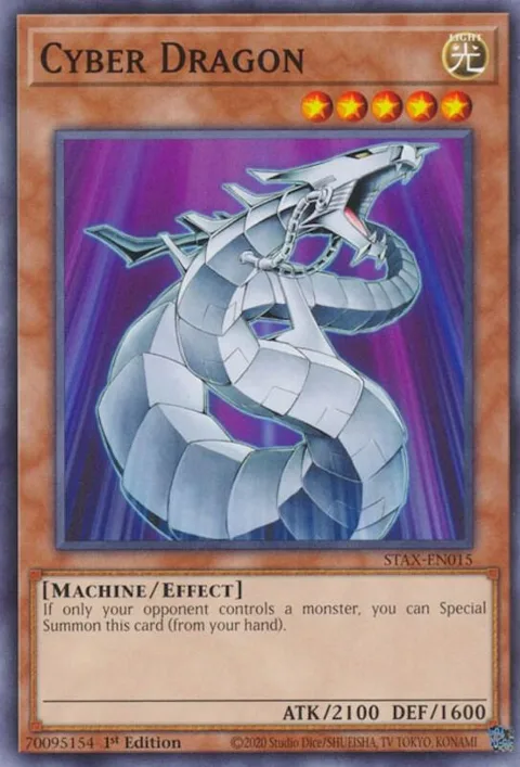 Cyber Dragon STAX-EN015 Yu-Gi-Oh card from 2-Player Starter Set