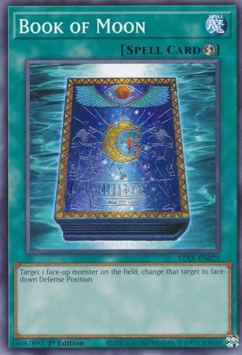 Book of Moon STAX-EN025 Yu-Gi-Oh card from 2-Player Starter Set