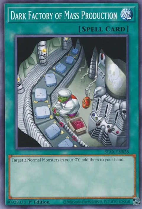 Dark Factory of Mass Production STAX-EN028 Yu-Gi-Oh card from 2-Player Starter Set