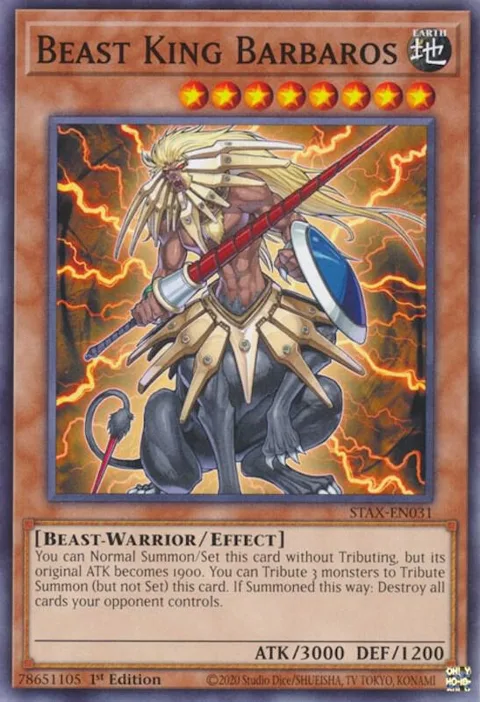 Beast King Barbaros STAX-EN031 Yu-Gi-Oh card from 2-Player Starter Set