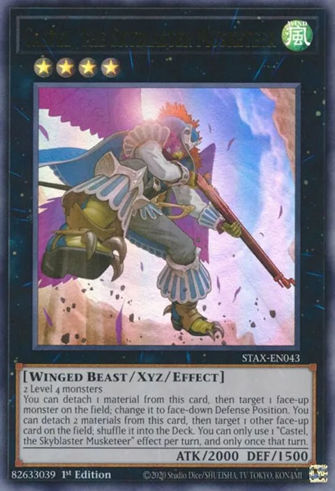 Castel, the Skyblaster Musketeer STAX-EN043 Yu-Gi-Oh card from 2-Player Starter Set