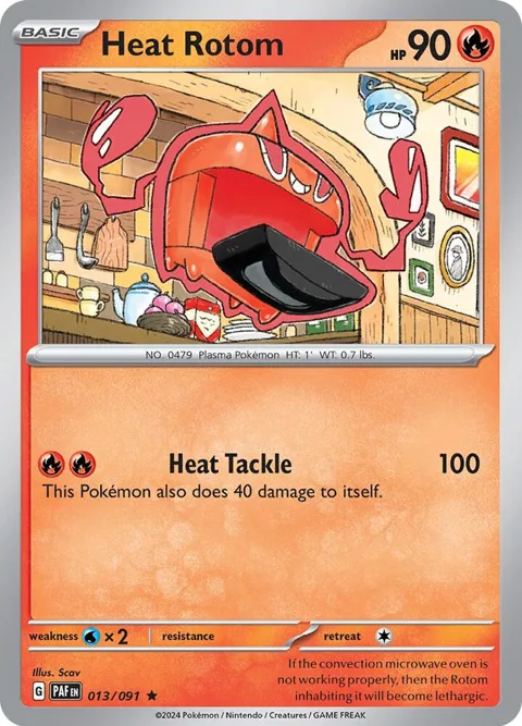 Heat Rotom #013/091 Holofoil Pokémon card from Paldean Fates