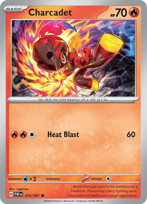 Charcadet #014/091 Pokémon card from Paldean Fates