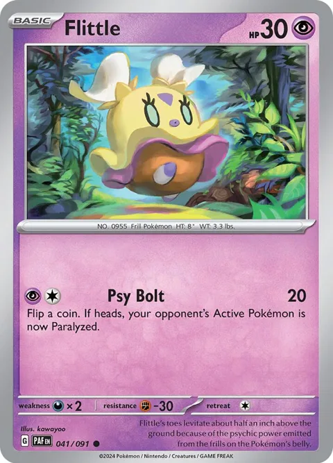 Flittle #041/091 Reverse Holofoil Pokémon card from Paldean Fates