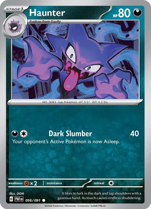 Haunter #056/091 Pokémon card from Paldean Fates