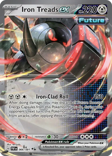 Iron Treads ex #066/091 Holofoil Pokémon card from Paldean Fates