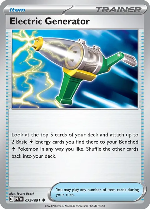 Electric Generator #079/091 Pokémon card from Paldean Fates