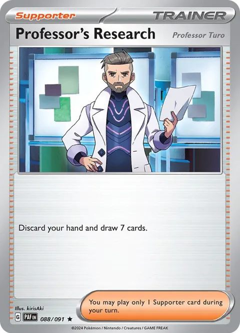 Professor's Research [Professor Turo] #088/091 Holofoil Pokémon card from Paldean Fates