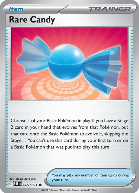 Rare Candy #089/091 Pokémon card from Paldean Fates