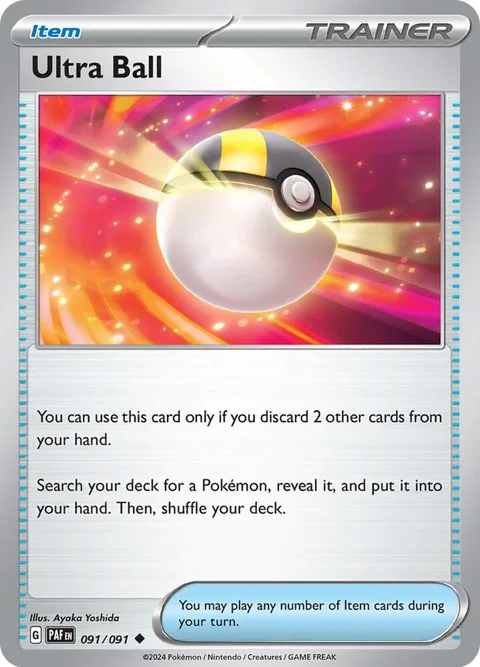 Ultra Ball #091/091 Reverse Holofoil Pokémon card from Paldean Fates
