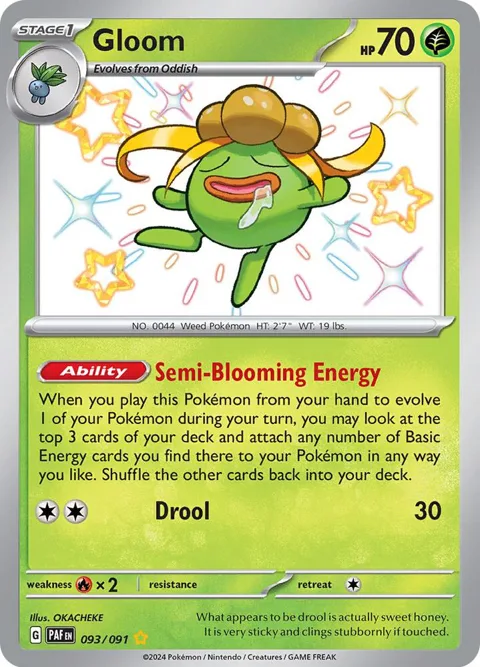 Gloom #093/091 Holofoil Pokémon card from Paldean Fates